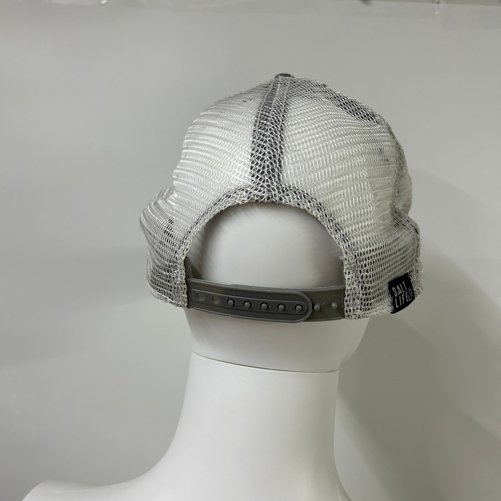 Salt Life Trucker Hat Marlin Graphic Snapback OSFM Gray Blue Coastal Outdoorsy - Picture 3 of 7